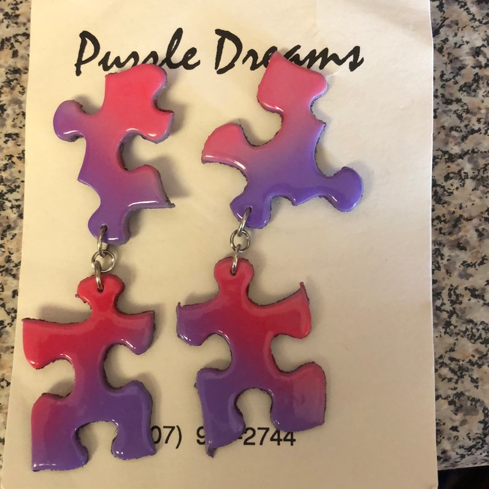 Final Sale! Puzzle dream handmade earrings